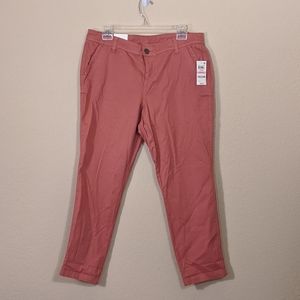 Style & Co Mid Rise Ankle Pants Petite 10 NWT! Red